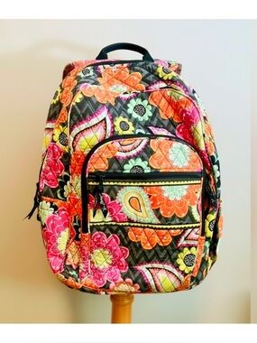 🎒Vera Bradley Ziggy Zinnia Floral Multicolor Backpack